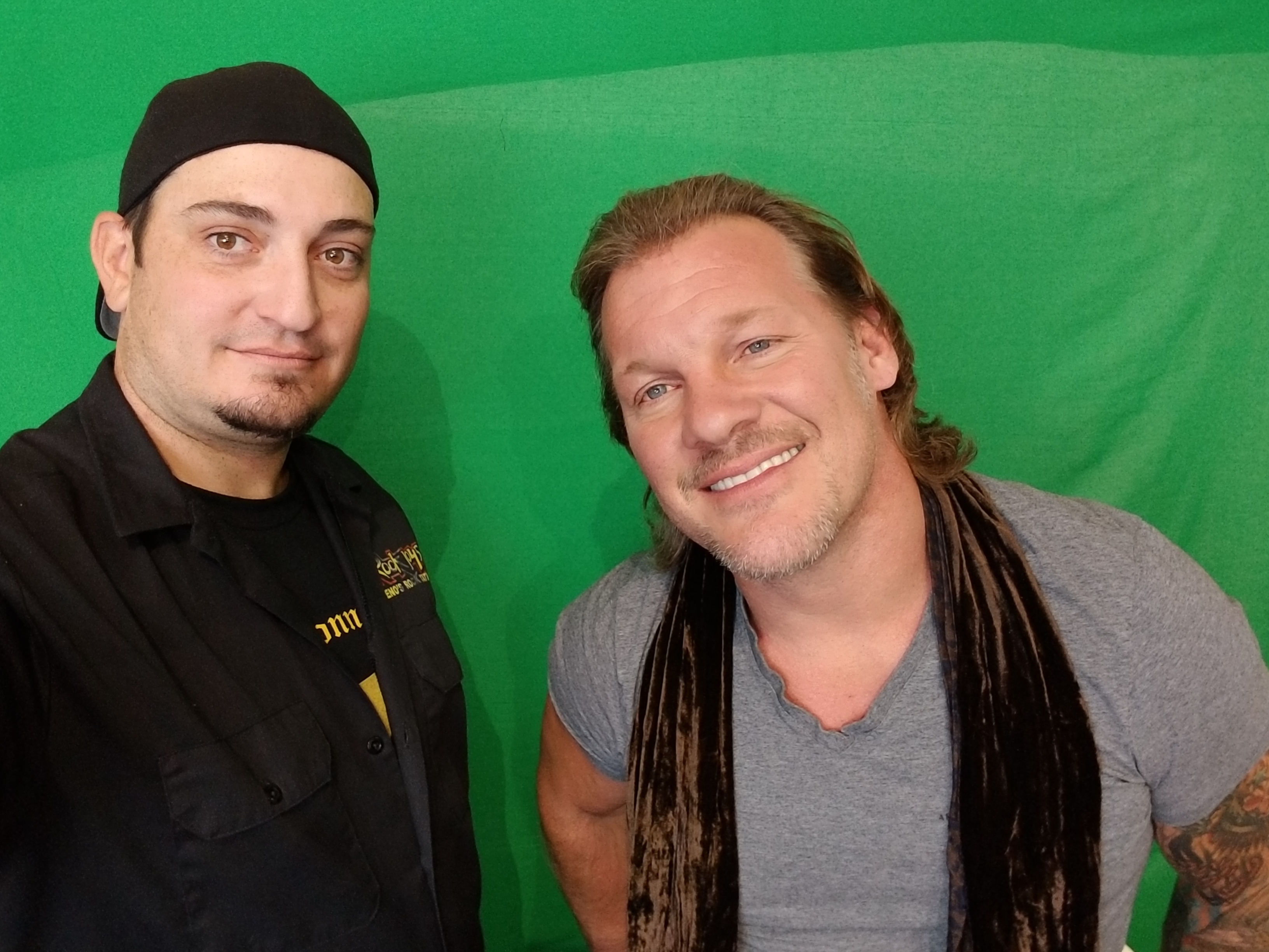 Kronik backstage with Chris Jericho of Fozzy at Aftershock Festival