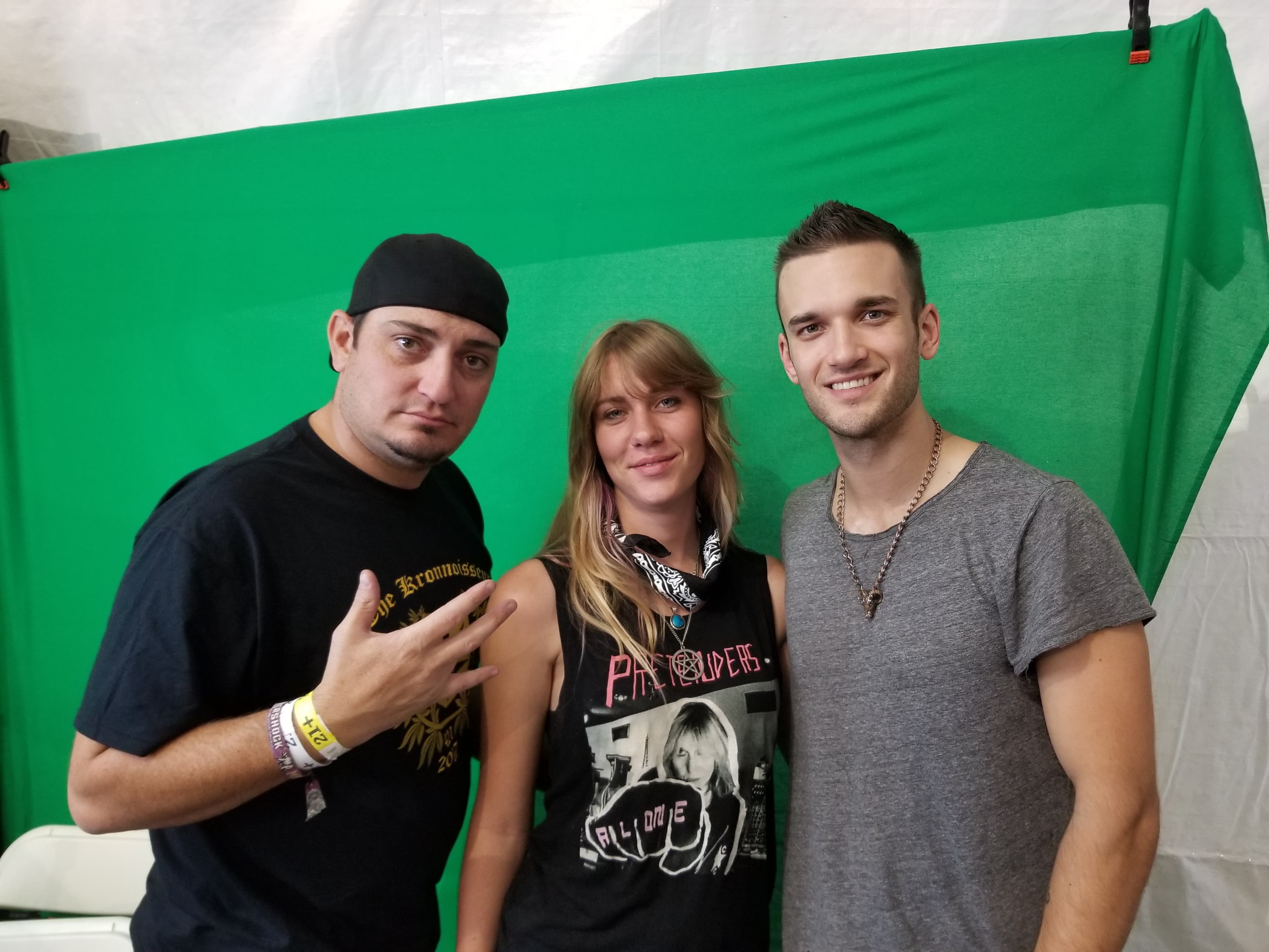 Kronik backstage with Arejay Hale of Halestorm at Aftershock Festival