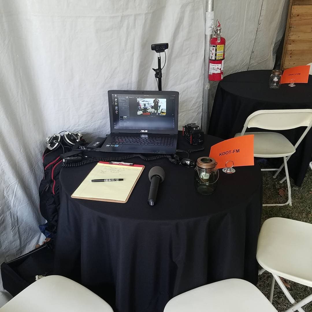 On-site radio setup at Aftershock Festival 2016