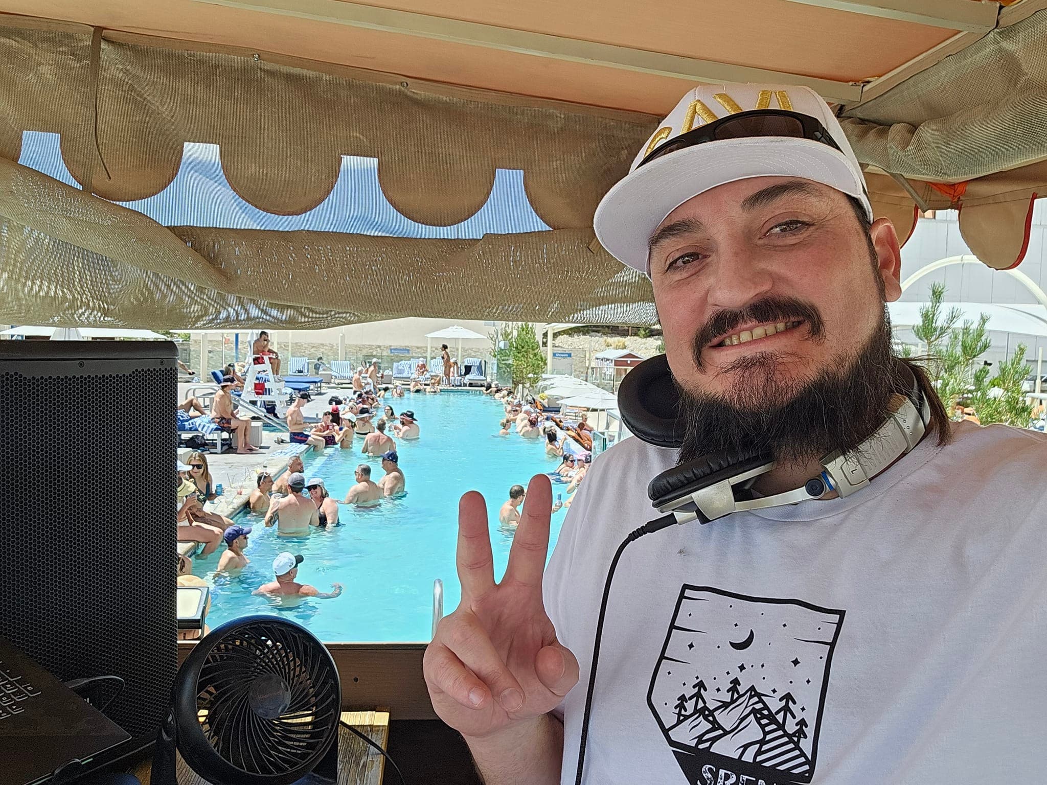 At Grand Sierra Resort and Casino for a pool DJ set